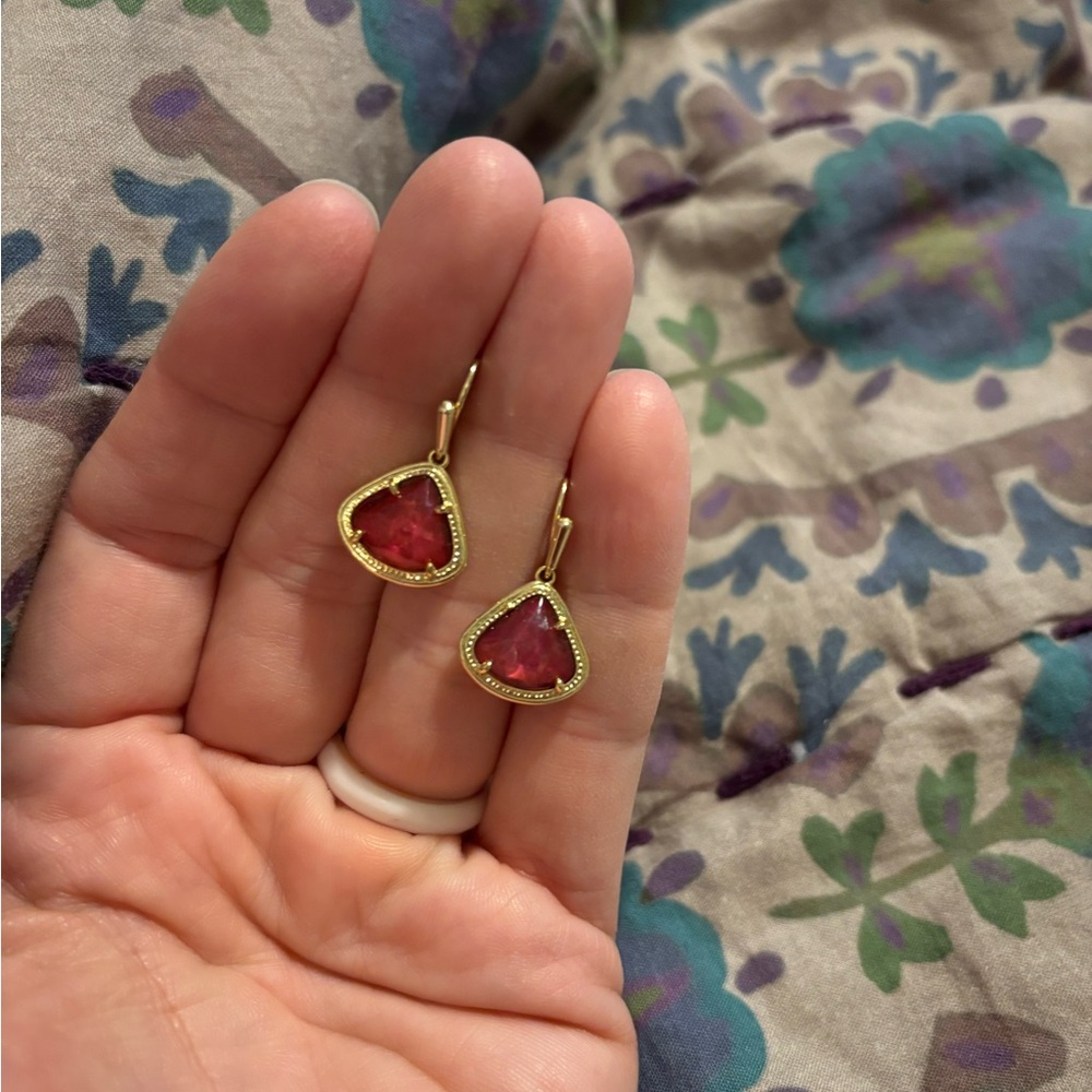Elegant Red Teardrop Earrings